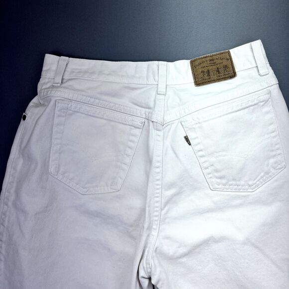 Vtg Women’s Levi’s 900 Series (28x26) High Rise White Jeans 90s USA Sz 12‎ - Picture 12 of 16